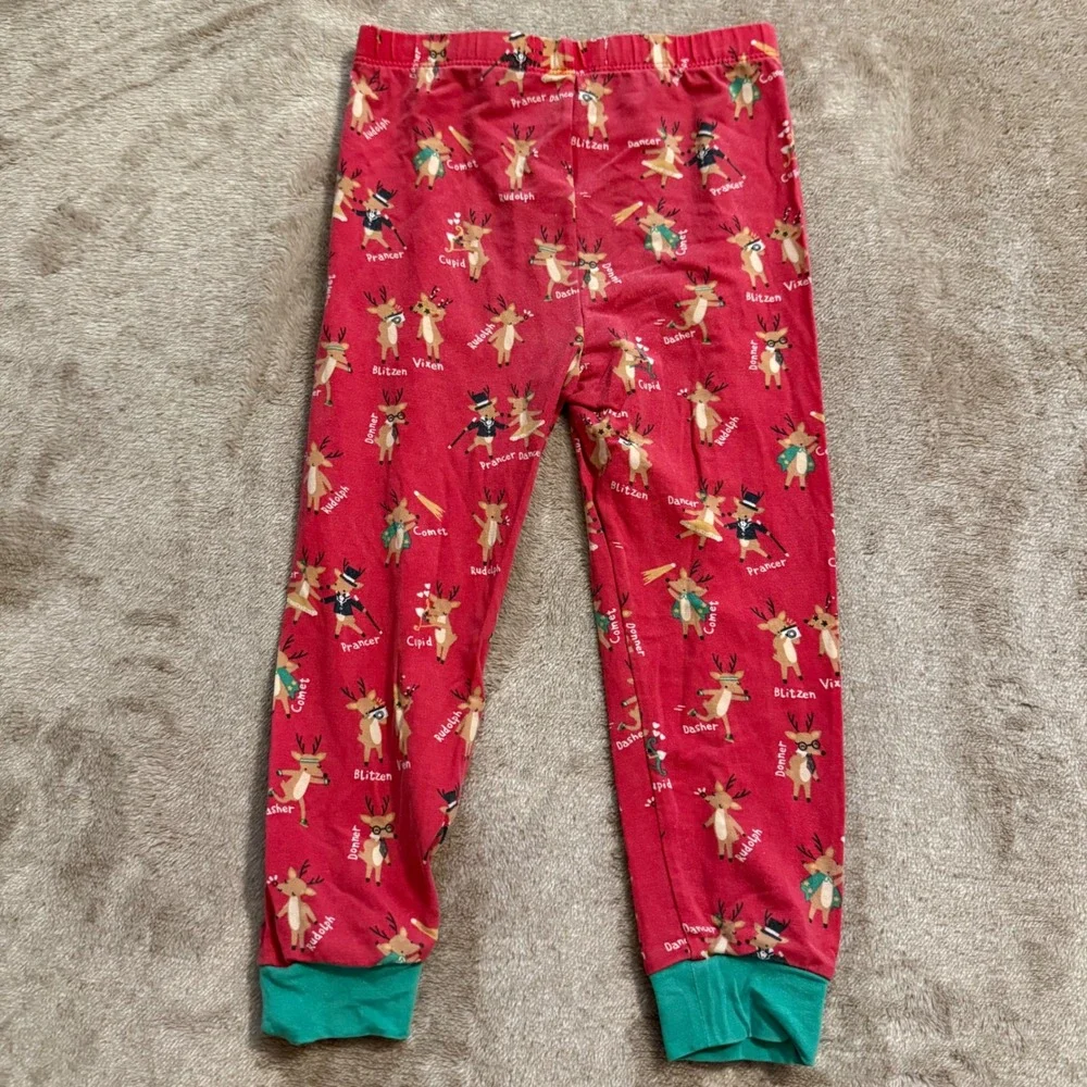 Magnetic Me Reindeer Christmas Pajamas Toddler 2T Red Modal Long Sleeve Set